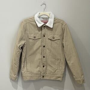 ASO Gilmore Girls Brooklyn Cloth Corduroy Shearling Sherpa Lined Jacket,small